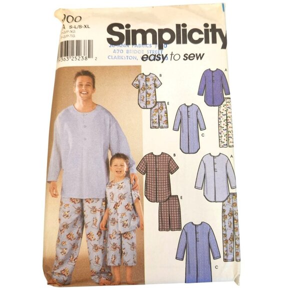 Simplicity & McCalls Sewing Pattern Lot Pajamas Robes Family Sleepwear Easy To S - Picture 6 of 13